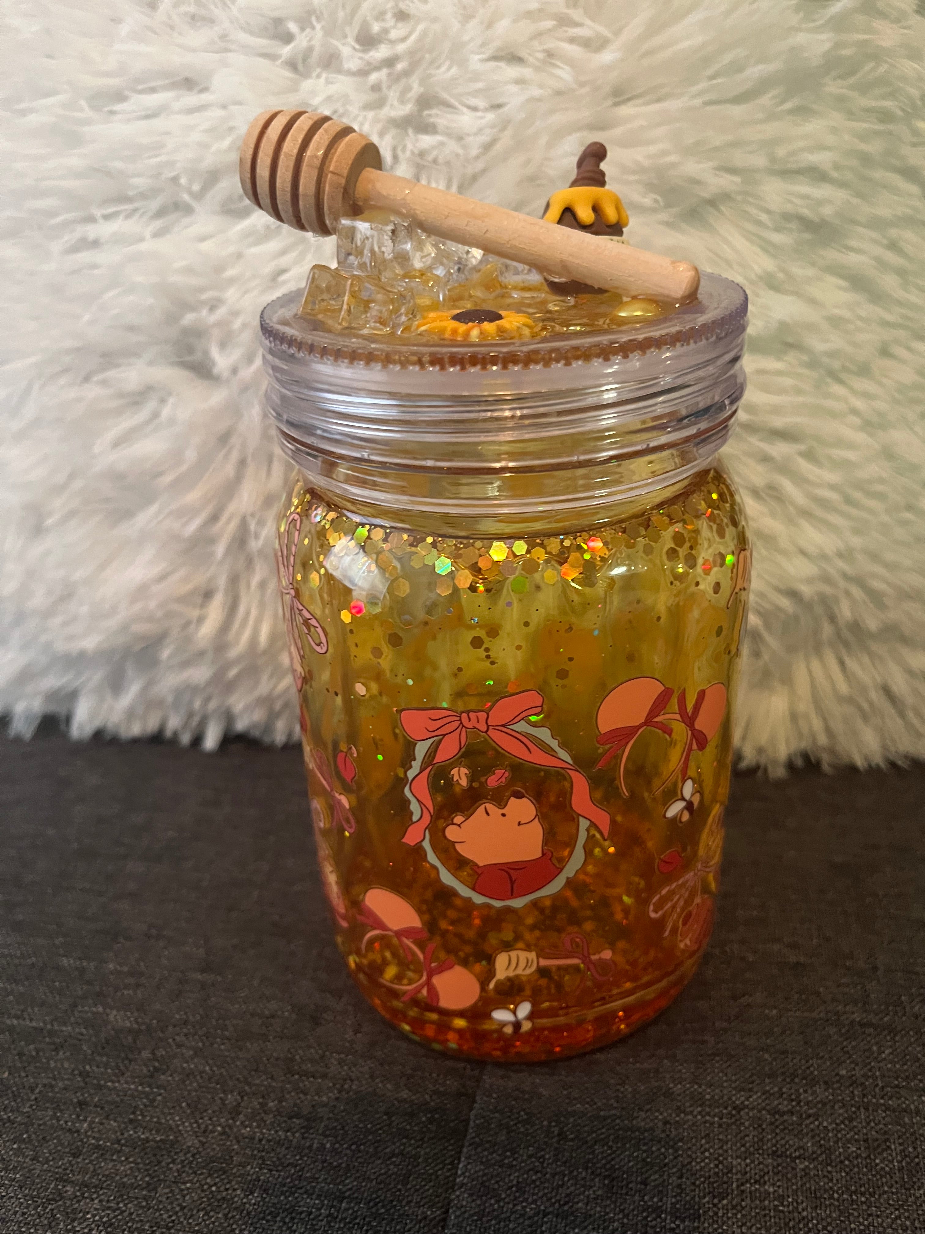 🍯 Honey Drip Sparkle Snow Globe Tumbler 🍯