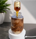 Hennessy-Inspired Resin Wine Tumbler with Bottle Topper & Ice Lid – Handmade Luxury Barware