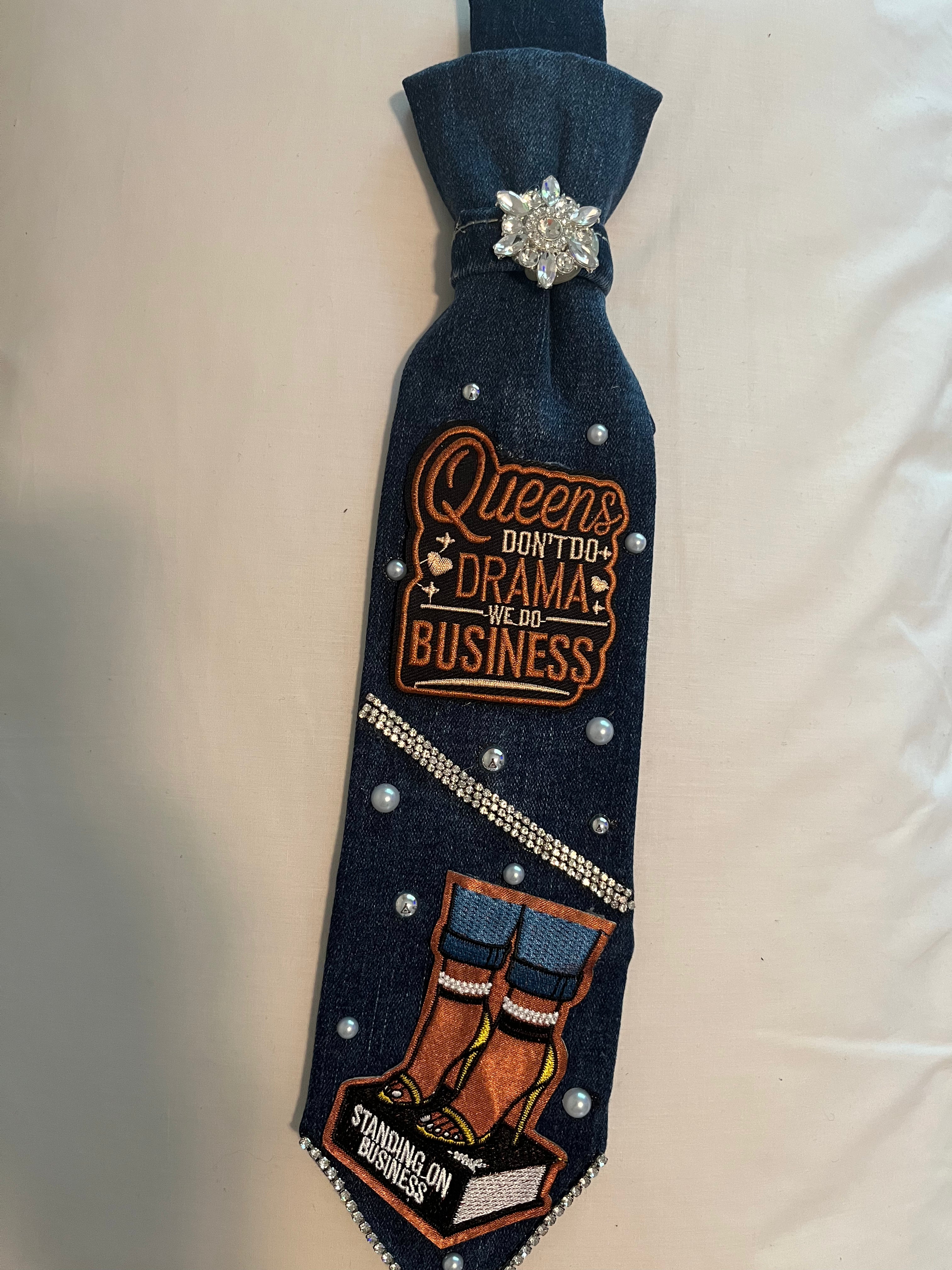 Custom Bling Junk Tie – One-of-a-Kind Statement Tie | Business, Sorority, Career & Empowerment Designs